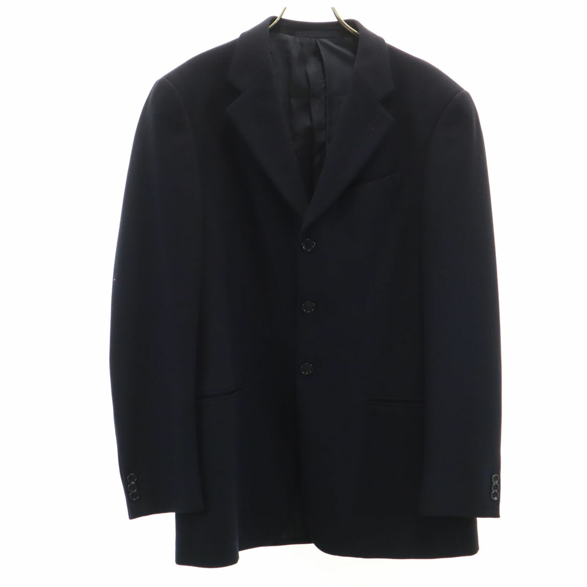 古着 ARMANI COLLEZIONI アルマーニ コレツィオーニ イタリア製 テーラードジャケット 48 ネイビー系 レディース 【中古】