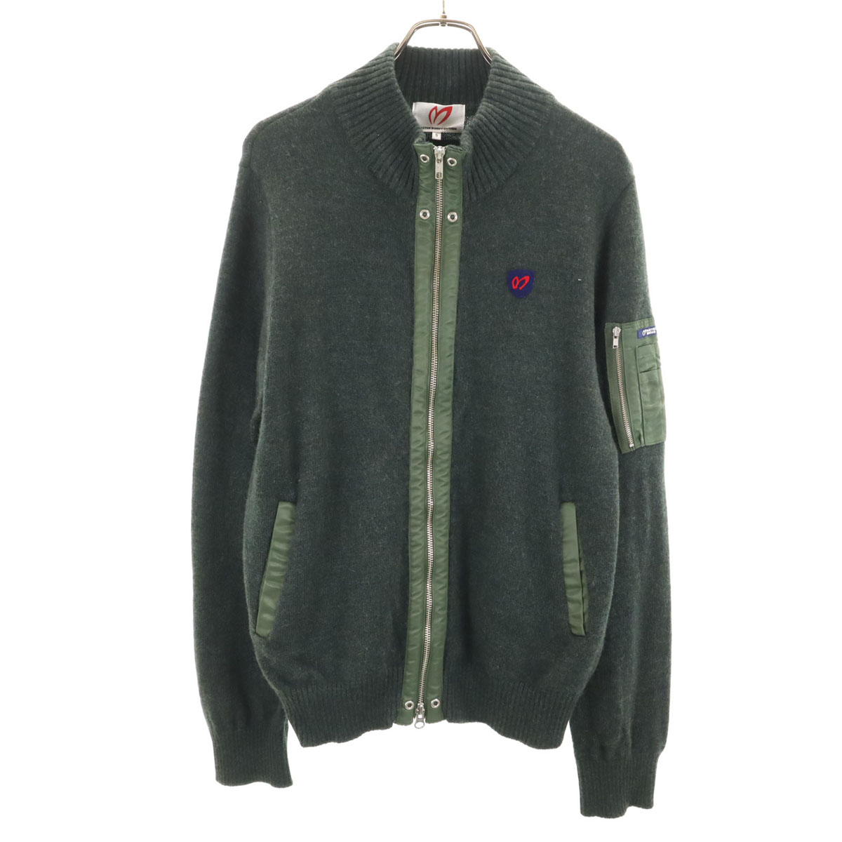 楽天市場】【美品】マスターバニー 切替ニットジャケット 白 一部