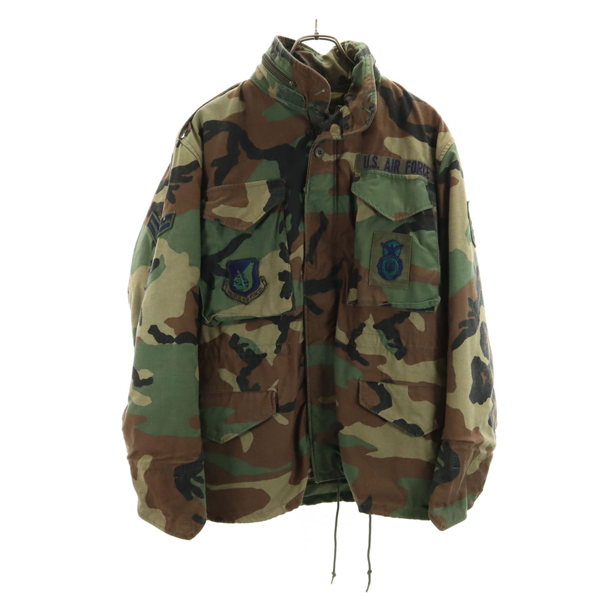 古着 US ARMY アメリカ軍 80s アメリカ軍 ヴィンテージ カモフラ柄 ライナー付き ミリタリージャケット S カーキ 迷彩 メンズ 【中古】｜Bellis