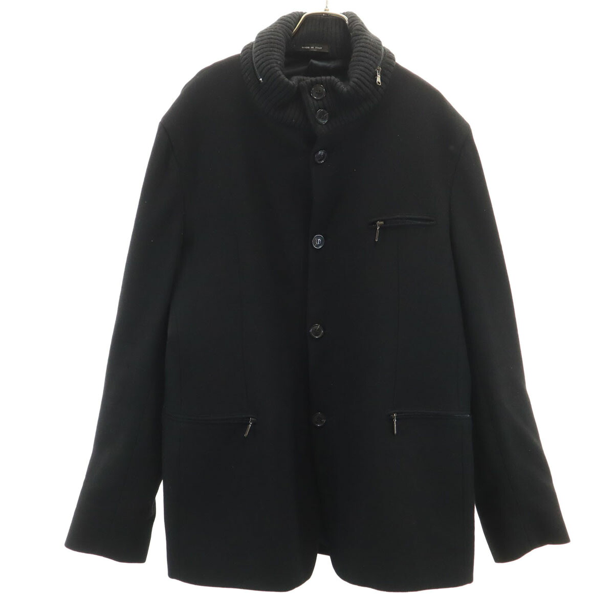 古着 Emporio Armani エンポリオアルマーニ イタリア製 ウールジャケット 56 ブラック ビッグサイズ メンズ 【中古】｜Bellis