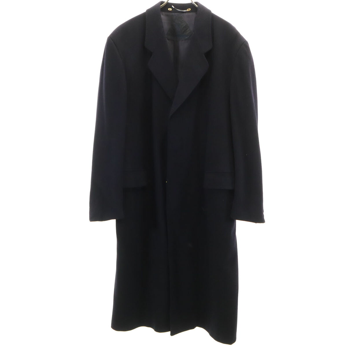 古着 YVES SAINT LAURENT イヴサンローラン チェスターコート 濃紺色 メンズ 【中古】 【PD】