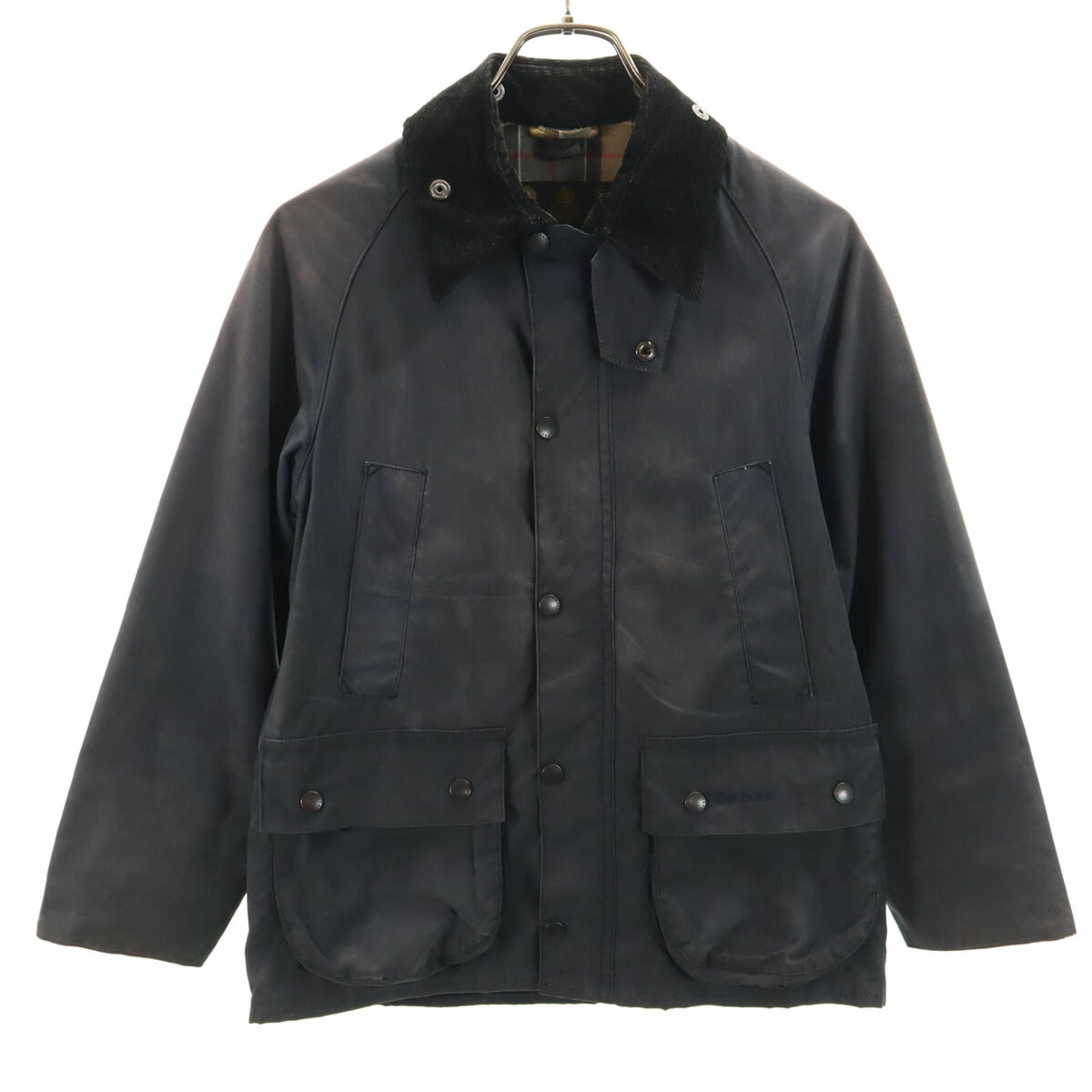 古着 Barbour バブアー 3ワラント イングランド製 ワックス ジャケット L 10-11 チャコールグレー キッズ 【中古】｜Bellis