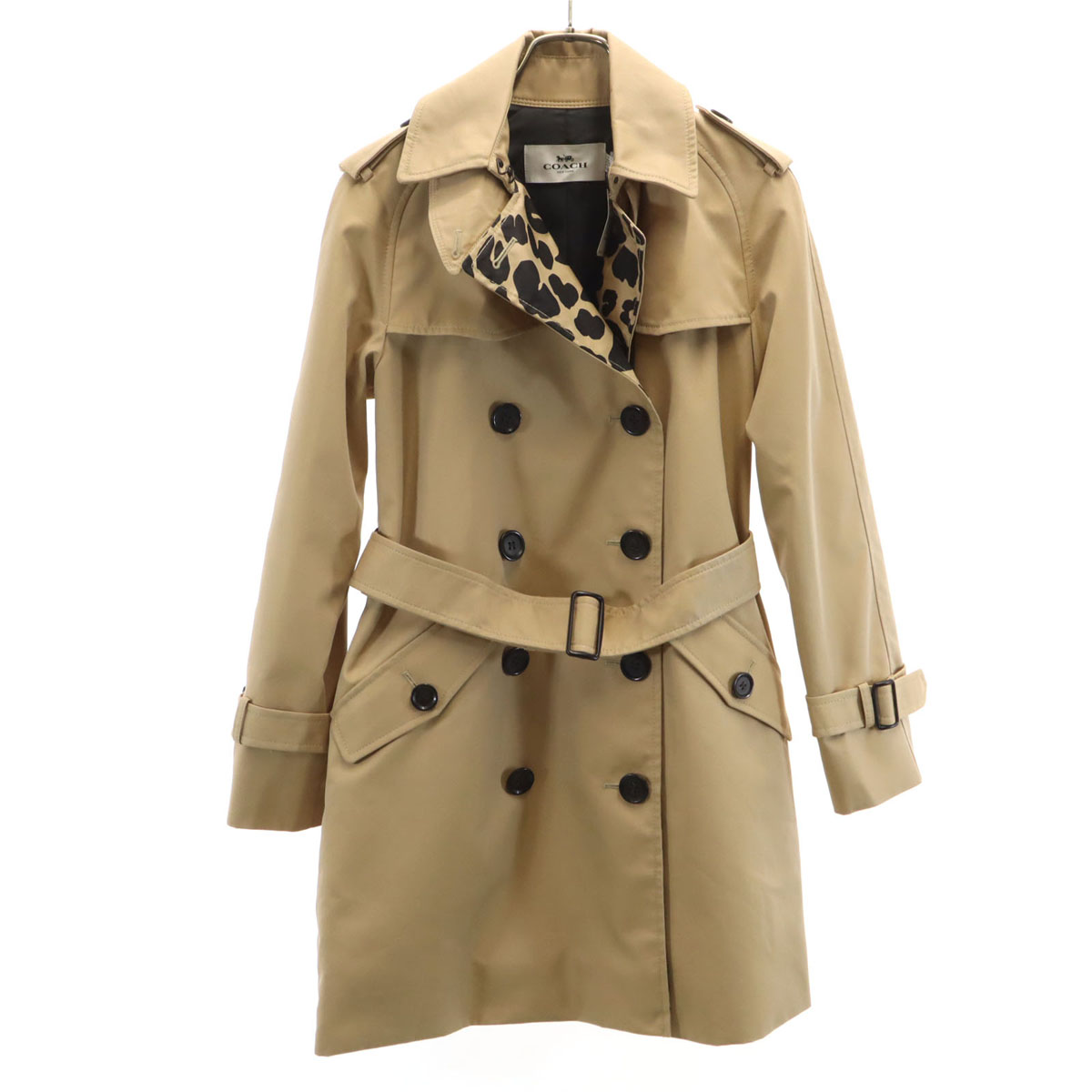 古着 未使用 COACH コーチ トレンチコート XXS ベージュ F21833 レディース 【中古】｜Bellis