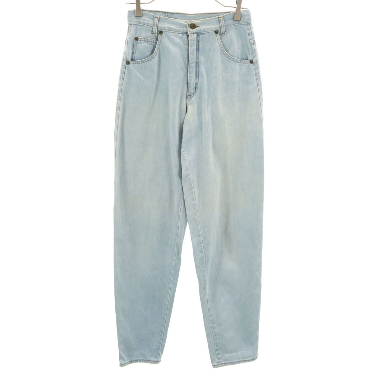 古着 FENDI フェンディ イタリア製 テーパードデニムパンツ 42 内燃機関青碧 デニム レディース 【中古】 【PD】