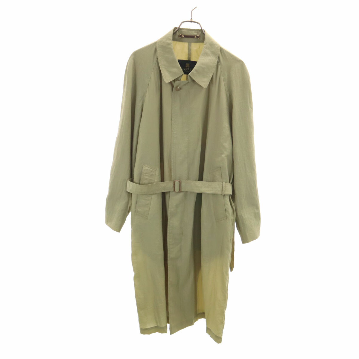 古着 LANVIN ランバン 90s オールド パッカブル ステンカラーコート オリーブ系 スプリング トラベル メンズ 【中古】|Bellis