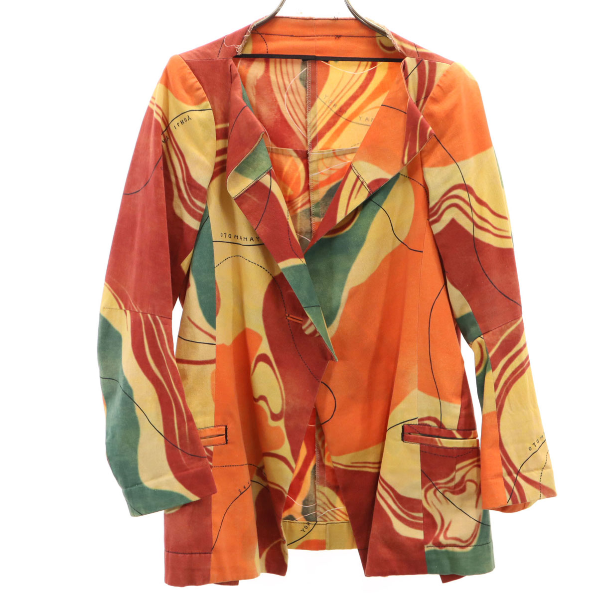 古着 Yohji Yamamoto ヨウジヤマモト 総柄 ジャケット 1 オレンジ レディース 【中古】｜Bellis