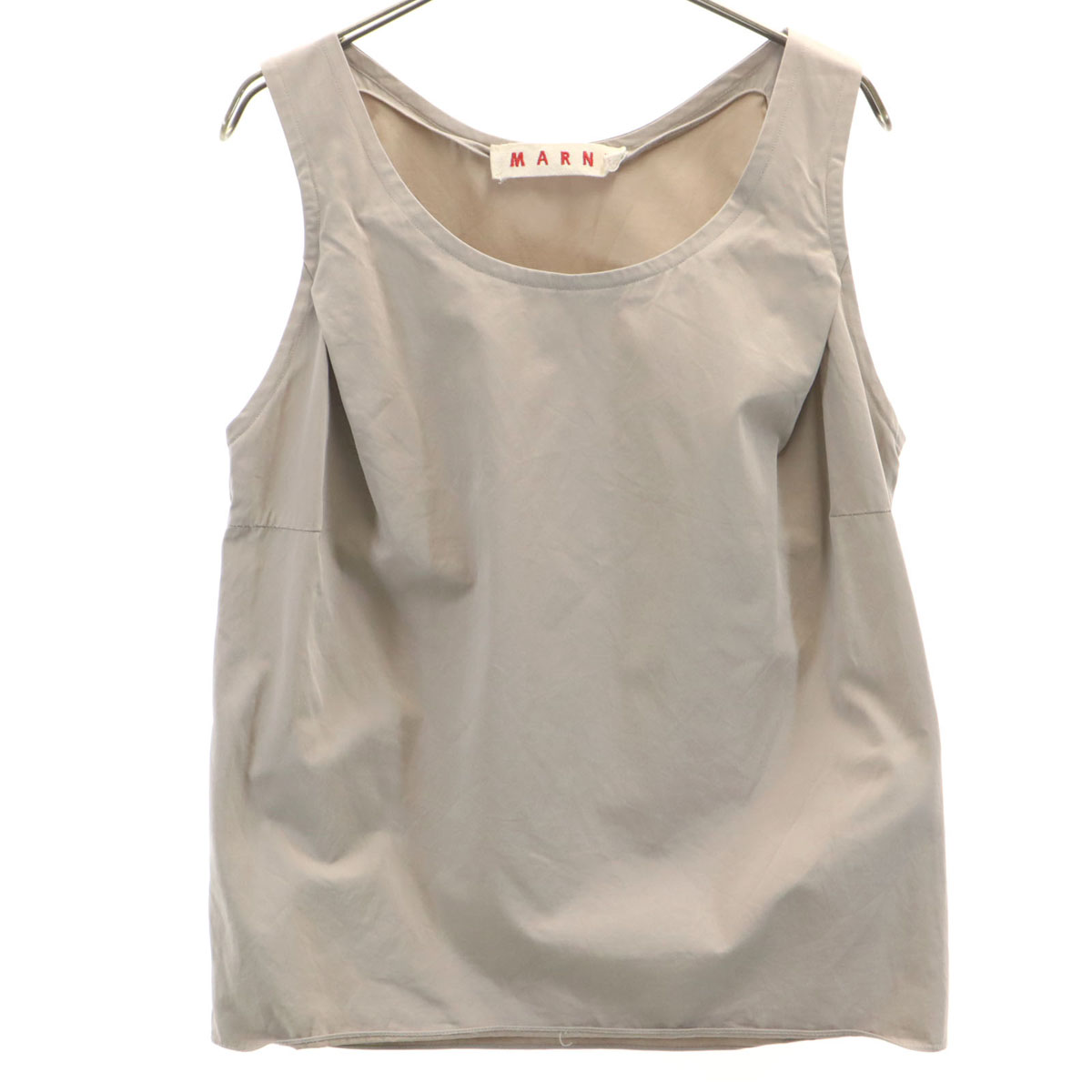 古着 MARNI マルニ イタリア製 ノースリーブ カットソー 40 グレージュ レディース 【中古】