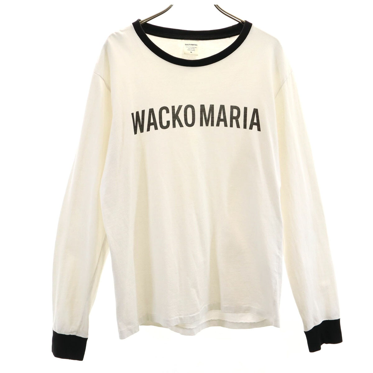 古着 The Guilty Parties ギルティーパーティーズ 日本製 ワコマリア 長袖 リンガー ティーシャツ M 白いこと ロンT WACKO MARIA メンズ 【中古】