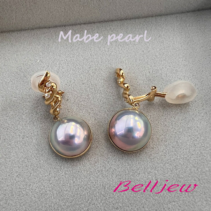 楽天市場】【K18】マベパール イヤリング 【送料無料】【ジュエリー