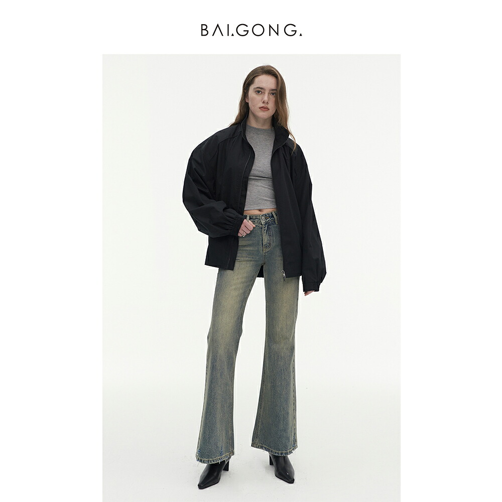 【楽天市場】BAIGONG ボトムス レディース 着痩せ 美脚デニム 韓国ファッション 体型カバー シンプル リラックス 着回し 無地 ...