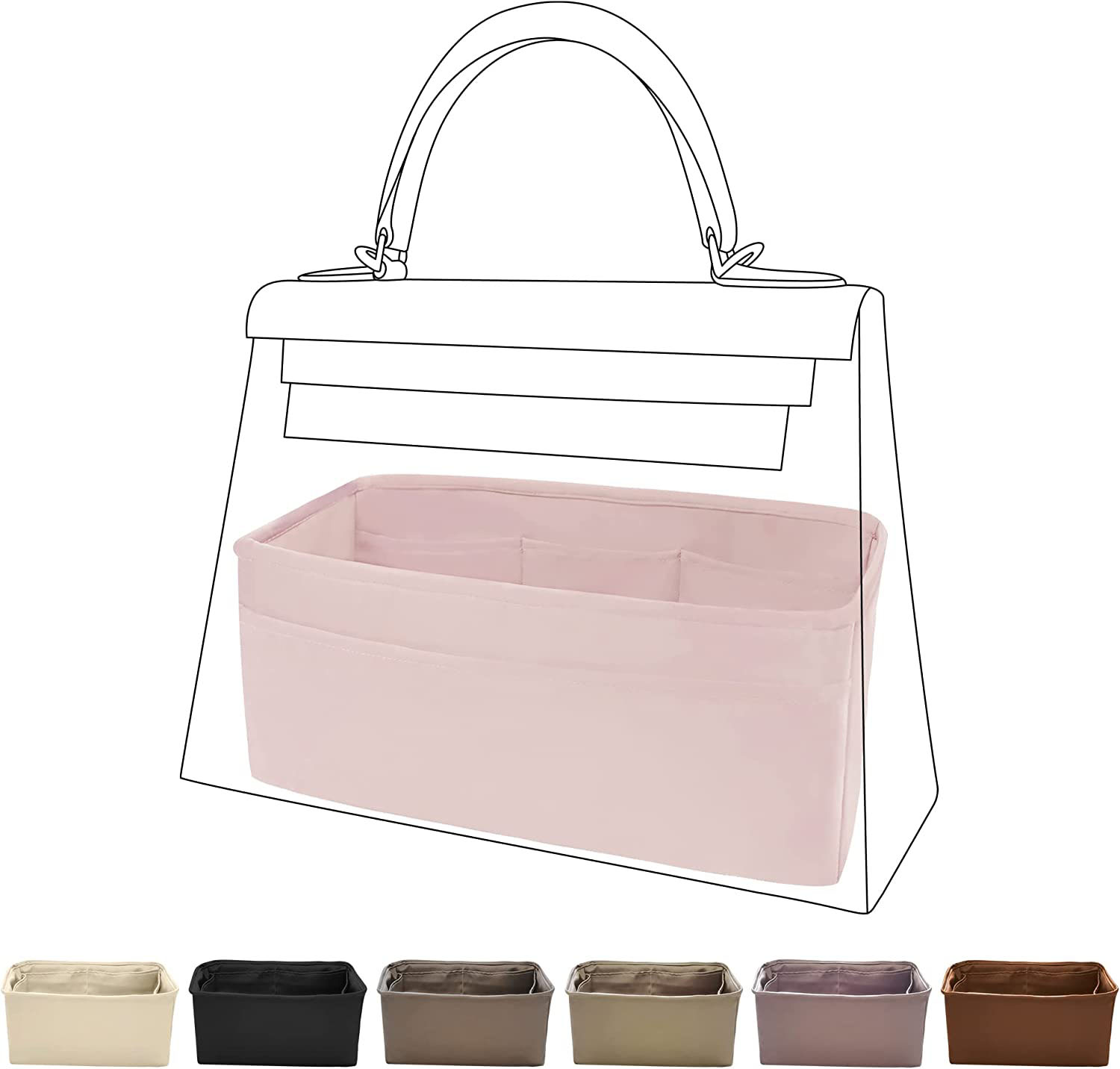 バッグインバック 下着類御徒面子 Hermes Kelly  20/25/28/32/35 bags 御前上等絹 繻子 トートバッグ用 カスタマイズ  定制 カスタマイズ  BagCare