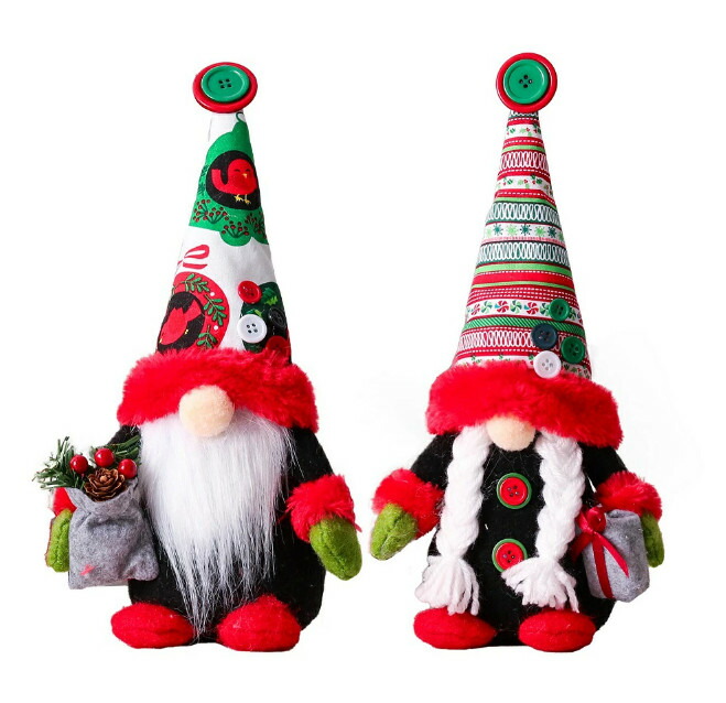 クリスマス用 サンタぬいぐるみ人形の装飾品オーナメント ルドルフ置物 ドワーフクリスマスツリー飾り ホリデーホームパーティーの装飾 ミニドール サンタクロース おもちゃ3D立体感 フィギュア 顔のない人形
