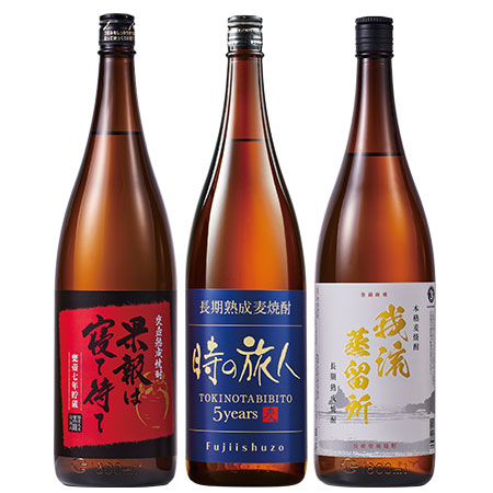 酒 焼酎 麦焼酎 ギフト 飲み比べセット 特割 九州 三蔵 長期熟成 麦焼酎 飲みくらべ 一升瓶 3本組 お中元 敬老の日 父の日 ギフト プレゼント 2026 【7560円(税込)以上で送料無料】｜ベルーナグルメショッピング