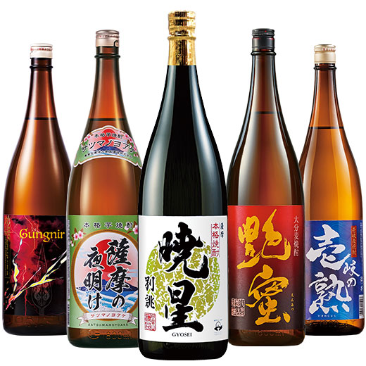 楽天市場】酒 焼酎 芋焼酎 鹿児島 宮崎 五蔵 芋焼酎 飲みくらべ 一升瓶