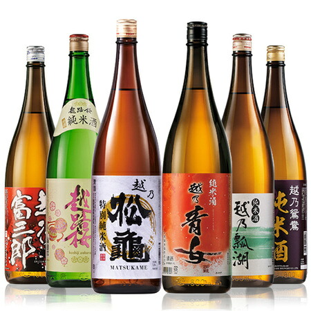 酒 日本酒 純米酒 特割 越乃六蔵 純米酒 飲みくらべ 一升瓶 6本組 第2弾 46%オフ お中元 敬老の日 父の日 ギフト プレゼント 送料無料｜ベルーナグルメショッピング