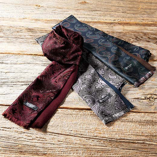 楽天市場 在庫残りわずか マフラー スカーフ ヴェリアントオム シルク ウール国産リバーシブルマフラー ベルーナ 40代 50代 60代 メンズ 紳士 メンズ ファッション 秋 秋冬服 ベルーナ