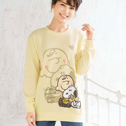 楽天市場 最大1000円offクーポン配布中 ナイティ M L Ll スヌーピートレーナー M Ll ベルーナ 40代 50代 60代 レディース ミセス 大人 ファッション ラヴィエンヌ 秋冬 ナイトウェア ルームウエア 寝巻き プチプラ スヌーピー グッズ 大人 ピーナッツ ベルーナ