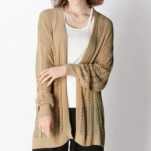 カーディガン ボレロ オープニング 大放出セール ミセス レディース 50代 40代 30代 Ranan ラナン ベルーナ 透かし編 ゆったりニットカーデ M Ll Ll L M 最大1000円offクーポン配布中 アウトレット ニットカーディガン ファッション 在庫限り 在庫処分 羽織り