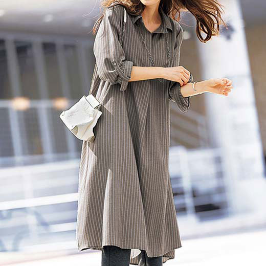 楽天市場 最大1000円offクーポン配布中 アウトレット ワンピース M L Ll 3l 4l 5l スキッパー衿デザインシャツワンピース M 5l ベルーナ Belluna 40代 50代 60代 レディースミセス 大人 ファッション 秋 秋服 秋冬服 大人 長袖 体型カバー 在庫処分 プチプラ