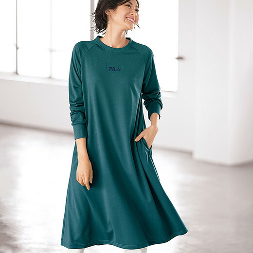 楽天市場 ワンピース オールインワン M L Ll ｆｉｌａ フレアーシルエットワンピース M Ll 40代 50代 60代 ファッション レディースファッション 大人 ミセス フィラ ベルーナ Belluna 春 春服 大人 きれいめ ワンピ 長袖 マタニティ 母の日 プレゼント ギフト