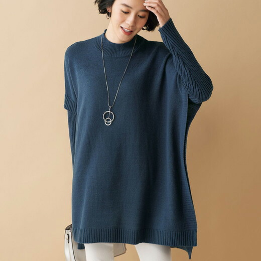 チュニック M L Ll 3l ワイドシルエット重ね着風ニットチュニック M L Ll 3l ベルーナ Belluna 40代 50代 60代 レディース ミセス 大人 ファッション 秋服 秋冬 プチプラ シャツ ブラウス 体型カバー 何でも揃う