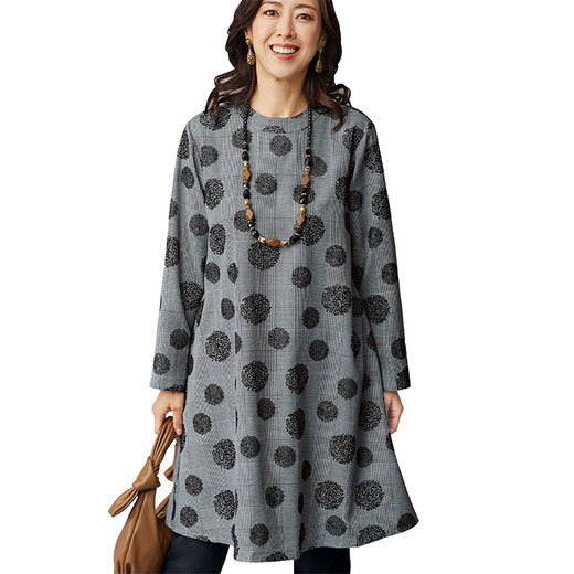 チュニック 3l 4l 5l ドット柄フロッキー素材ワンピースチュニック 3l 5l ベルーナ Belluna 40代 50代 60代 ミセス 大人 ファッション レディース 春 春服 シャツ ブラウス 体型カバー 現金特価 チュニック 3l 4l 5l ドット柄フロッキー素材ワンピースチュニック 3l 5l ベルーナ Belluna 40代 50代 60代 ミセス 大人 ファッション レディース 春 春服 シャツ ブラウス 体型カバー 現金特価