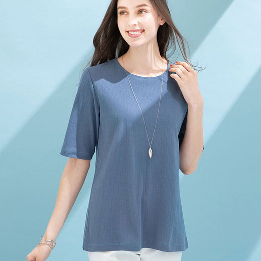 インナーシャツ 3l 4l 5l 汗染み対策綿１００ リブ素材５分袖プルオーバー 3l 5l ベルーナ レディースファッション 40代 50代 60代 レディース 大人 ファッション ミセス 夏 インナーコレクション インナー シャツ 下着 肌着 低廉