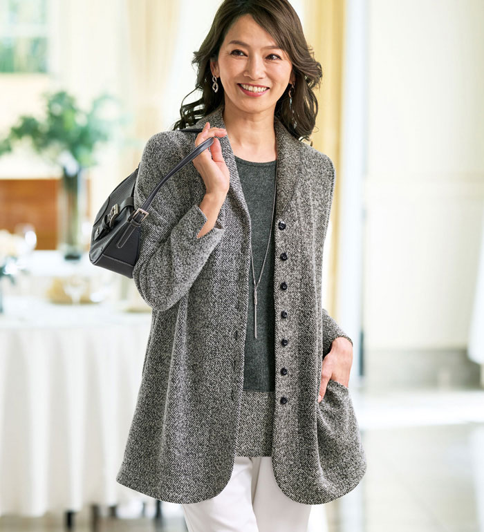 2WAYジャケットプリーツアンサンブル 別注｜2wayジャケットプリーツアンサンブル（olet ihana）の商品詳細