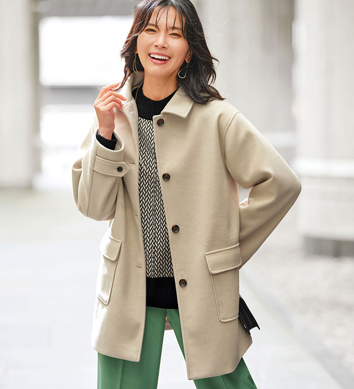 楽天市場】ハーフコート ワイドがトレンド！ビッグチェック柄