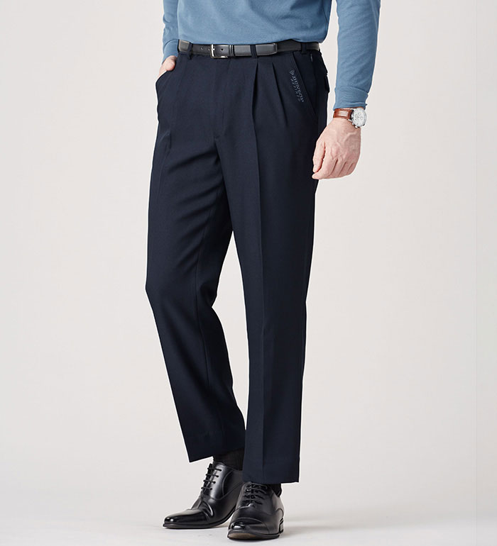 ＼まとめ買い最大20％OFFクーポン／スラックス メンズ ＜ダンロップ・リファインド＞楽らく安心定番スラックス(ウエスト76cm 股下64cm～ウエスト88cm 股下76cm) 2025秋冬 ベルーナ belluna 秋冬 パンツ ズボン ビジネス
