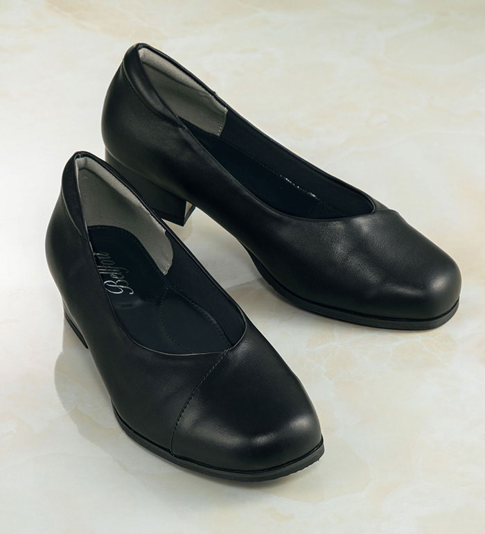 ＼まとめ買い最大20％OFFクーポン／パンプス レディース 選べるワイズ切替牛革パンプス 2026春 ベルーナ belluna 22.0cm 3E-25.0cm 5E