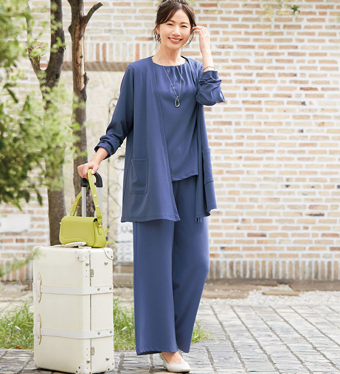 楽天市場】セットスーツ 快適ストレッチ！バックデザインチュニック