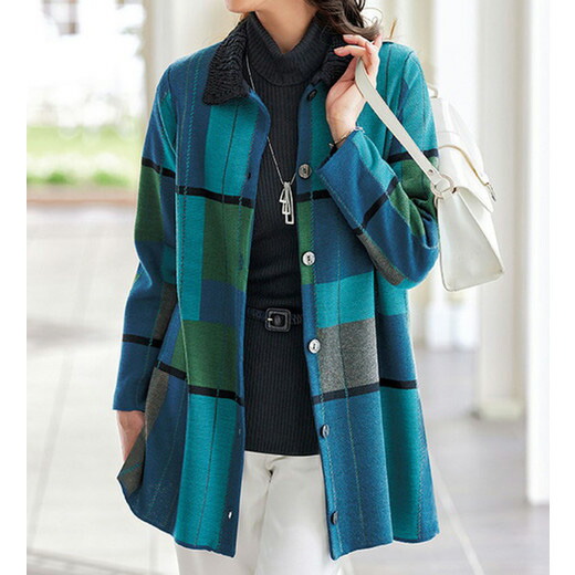 楽天市場】ニットジャケット 綿麻フードデザイン透かし編ニット