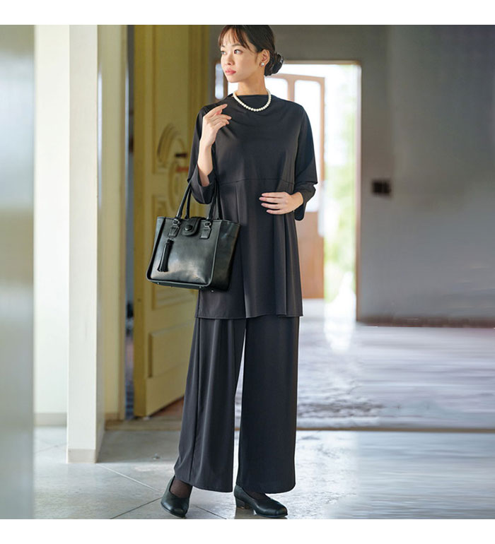 ＼まとめ買い最大20％OFFクーポン／ブラックフォーマル オンワード樫山＜ＭＡＩＳＯＮ　Ｄ‘ＡＺＵＲ＞フォーマルセットアップ(S～LL) ベルーナ belluna 40代 50代 60代 ミセス 大人 レディース 夏 夏服 喪服 礼服 スーツ 冠婚葬祭