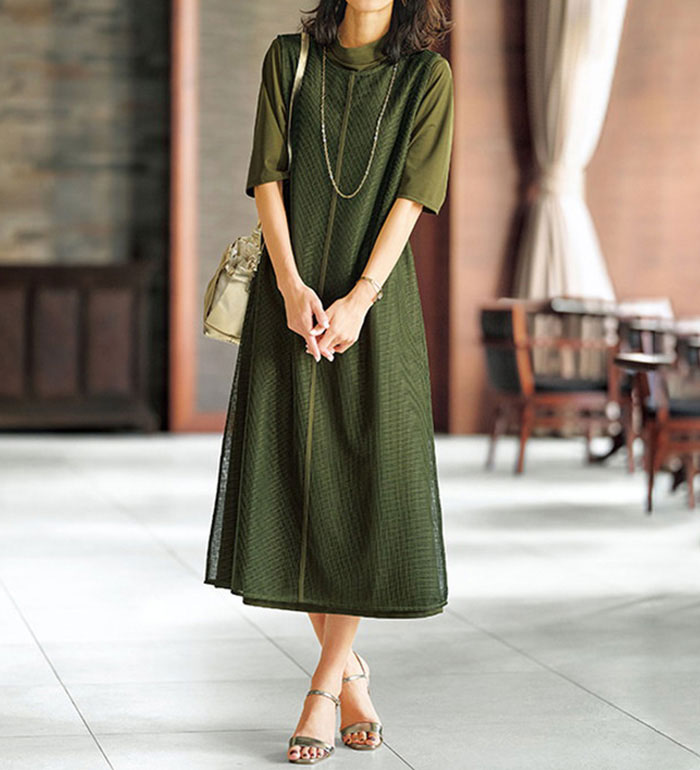 楽天市場】ワンピース レース切替ボタニカルリゾート柄ワンピース(M