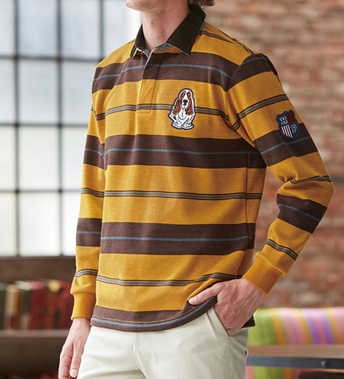 ポロシャツ S M L LL XXL ＜ハッシュパピー＞ビッグドッグ裏シャギーラガーポロ(S～XXL) ベルーナ belluna 50代 60代 メンズ 大人 ファッション 秋冬 秋冬服 ポロシャツ トップス ポロT