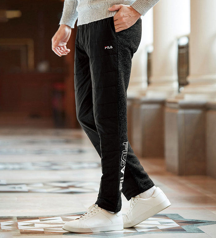 FILA フィラ ダウンパンツ 選べる股下 薄いのに暖か 前側ダウン 後側裏シャギー メンズ 秋冬春 40代 50代 60代 958085 楽天市場】FILA フィラ ダウンパンツ 選べる股下 薄いのに暖か 前側