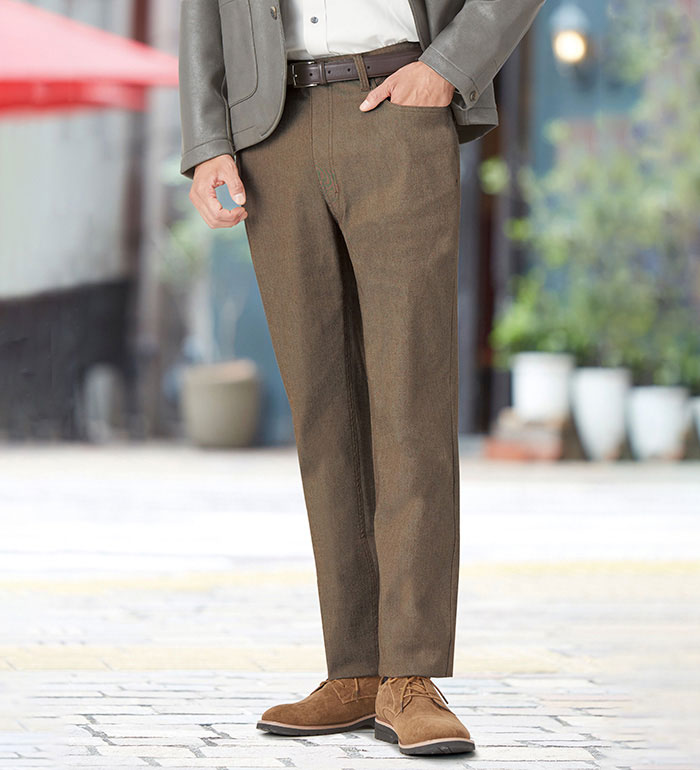 ジーンズ デニムパンツ ＜コムルヴァン・オム＞＋８．９℃の素材カラージーンズ(S 股下65cm～3L 股下75cm) ベルーナ belluna 50代 60代 メンズ 大人 ファッション 秋冬 秋冬服 ボトムス パンツ デニム ズボン
