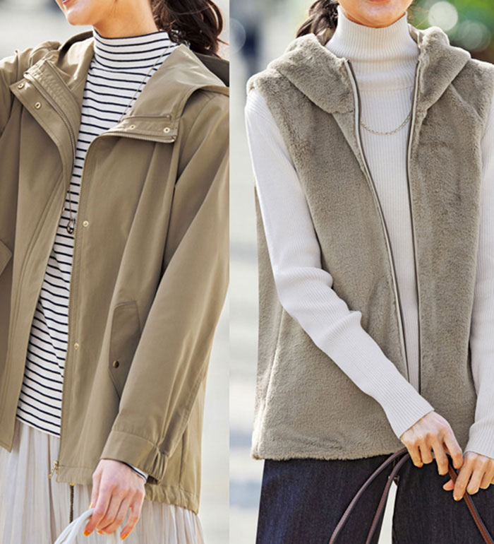 ＼まとめ買い最大20％OFFクーポン／ハーフコート ２枚組！秋冬に使える万能アウター(M～5L) ベルーナ Belluna 40代 50代 60代 ミセス 大人 レディース 秋冬 秋冬服 ハーフ コート アウター 羽織 ハーフ丈