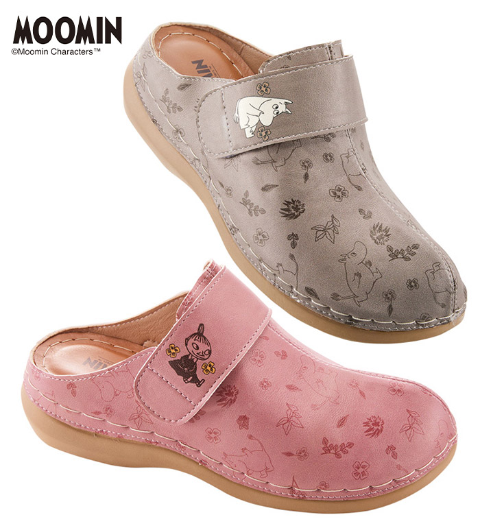 ＼早割全品10％OFFクーポン／サンダル レディース ＜ムーミン＞サッと履ける！草花柄ミュール 2026春 ベルーナ belluna S(21.5-22.0cm 26new画像