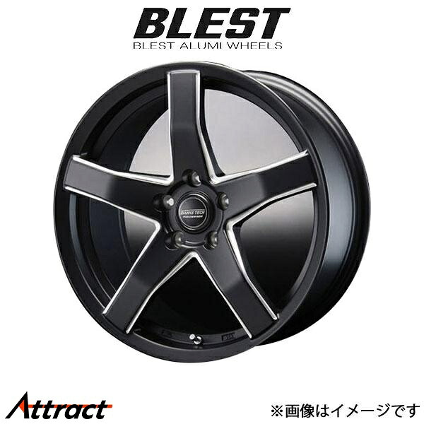 ブレスト バーンズテック V-05 アルミホイール 4本 XV GP(18×7J 5-100 INSET50 セミグロスブラックミーリング)BLEST Bahns Tech V-05|Attract