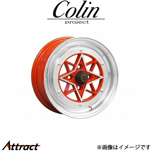 コーリン スターシャーク アルミホイール 1本(14&times;6.0J 4H-100 INSET38 レッド)STAR38460CR COLIN STAR SHARK 旧車｜Attract