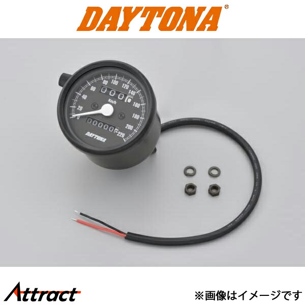 デイトナ バイク用 機械式スピードメーター φ60 ホワイトLED照明 バイク 15623 DAYTONA