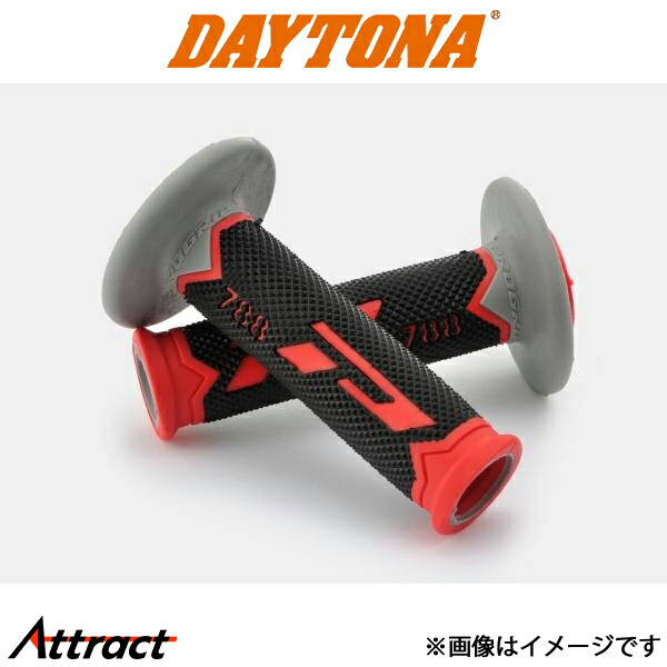 デイトナ バイク用 PRO-GRIP オフロード用#788 耐震GEL 115mm 貫通 レッド 98113 DAYTONA