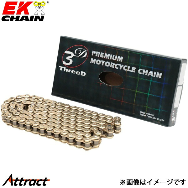 江沼チェーン EKチェーン ZNシリーズ 525ZN ゴールド 102L MLJ(標準) NXリングシール バイク用品|Attract