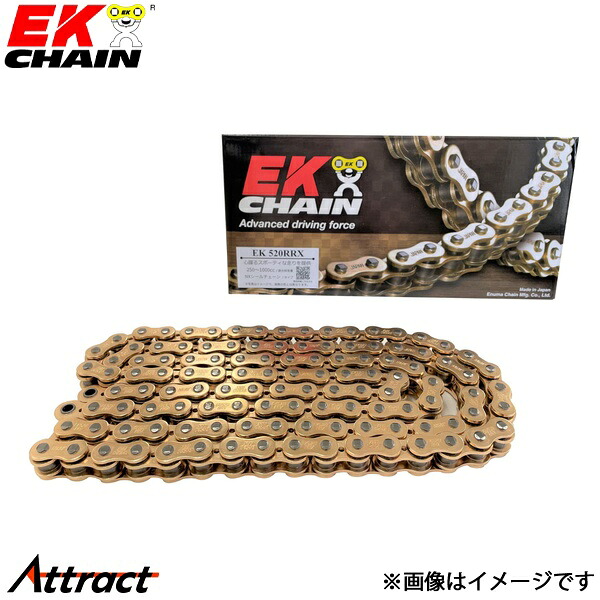 江沼チェーン EKチェーン Rシリーズ 520RRX ゴールド 150L MLJ(標準) NXリングシール バイク用品