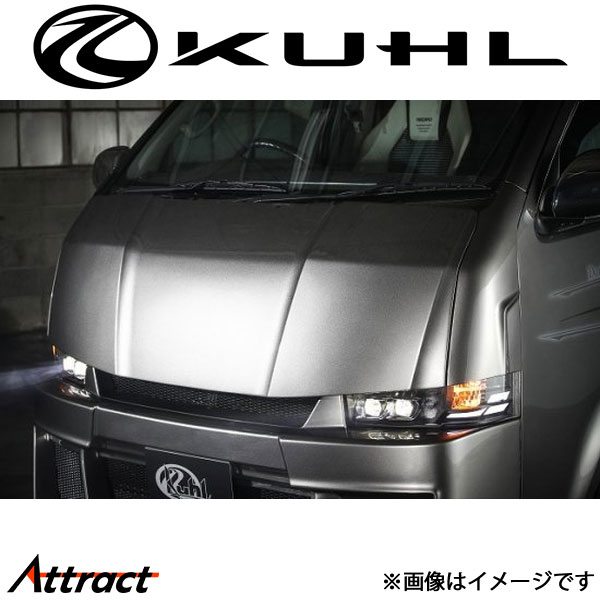 クール ハイエース 200系[4型以降ナロー]レーシングボンネット Ver1 1トーン塗装品 Ver5 200V-GTII KUHL エアロ 外装パーツ｜Attract