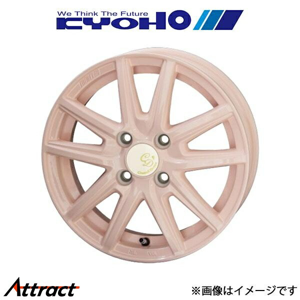 共豊 デコルカヌレ アルミホイール 1本 スペーシアベース MK33V(14×4.5J 4-100 INSET45 コライピンク)KYOHO Decor cannele