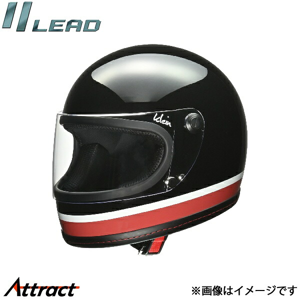 リード工業 KLEIN ヘルメット ブラック×レッド Mサイズ (57-58cm未満) 全排気量対応 LEAD バイク用品|Attract