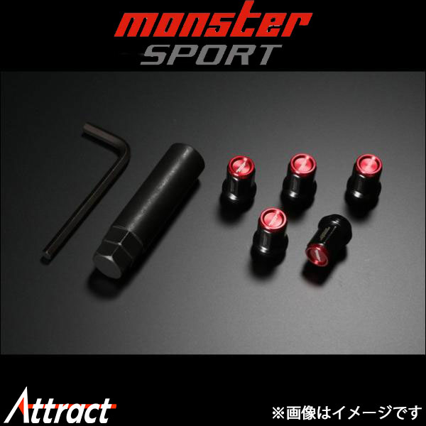 モンスタースポーツ 汎用ヘプタゴンホイールナット Type-2 レッド(M12×P1.25)16個[A-16] 684516-0020R Monster Sport